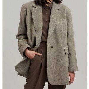 Vanessa Hong X Birgitte Herskind Wilma Blazer In Dark Morreto Size 2 US 34 NWT